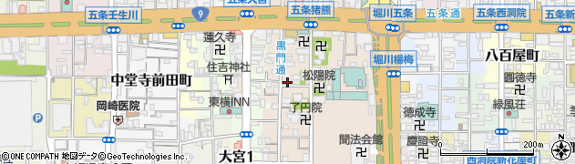 京都府京都市下京区柿本町657周辺の地図