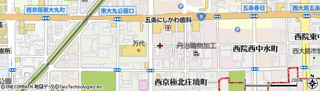 京都府京都市右京区西院西溝崎町周辺の地図