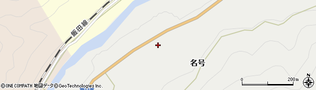 愛知県新城市名号（ハマイバ）周辺の地図