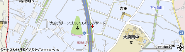 愛知県大府市馬池町周辺の地図
