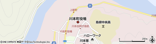 島根県邑智郡川本町周辺の地図