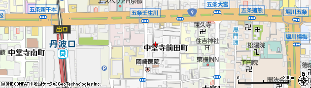 京都府京都市下京区中堂寺前田町21周辺の地図