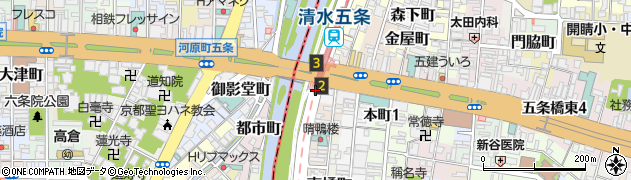 京都府京都市東山区朱雀町周辺の地図