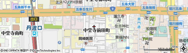 京都府京都市下京区中堂寺前田町周辺の地図