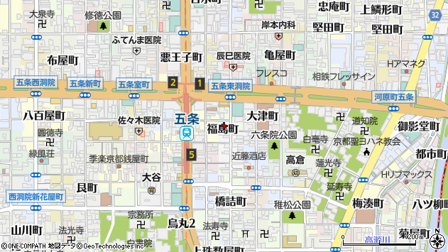 〒600-8189 京都府京都市下京区福島町の地図