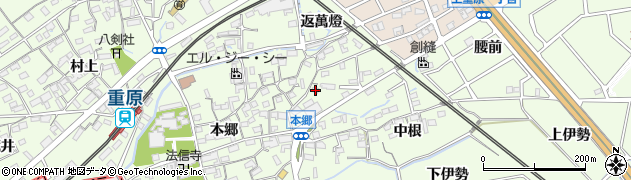 愛知県知立市上重原町腰前6周辺の地図