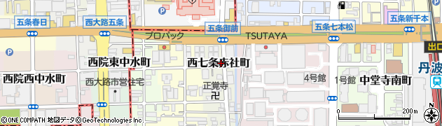京都府京都市下京区西七条赤社町周辺の地図