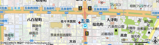 京都府京都市下京区横諏訪町318周辺の地図