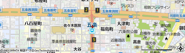 五条駅周辺の地図