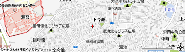 愛知県東浦町（知多郡）森岡（下今池）周辺の地図