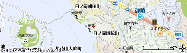 京都府京都市山科区日ノ岡坂脇町周辺の地図