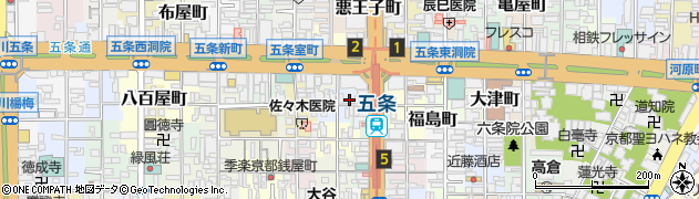 京都府京都市下京区横諏訪町317周辺の地図