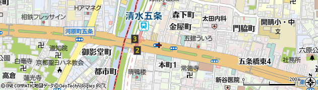 京都府京都市東山区東橋詰町周辺の地図