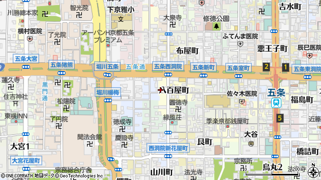 〒600-8322 京都府京都市下京区小柳町の地図