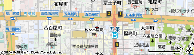 京都府京都市下京区横諏訪町301周辺の地図