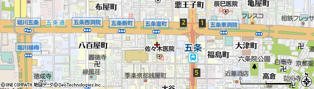 京都府京都市下京区大黒町周辺の地図