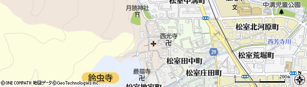 京都府京都市西京区松室山添町周辺の地図