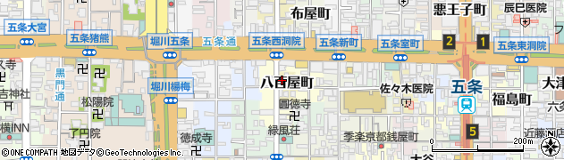 京都府京都市下京区八百屋町周辺の地図