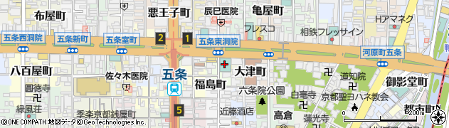 ベッセルホテルカンパーナ京都五条周辺の地図