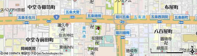 京都府京都市下京区柿本町675周辺の地図