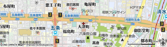 京都市消防局下京消防署周辺の地図