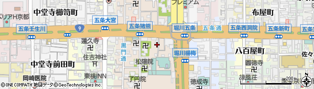 京都府京都市下京区柿本町708周辺の地図
