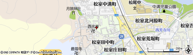 京都府京都市西京区松室扇田町周辺の地図