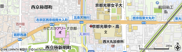 京都府京都市右京区西京極野田町7周辺の地図