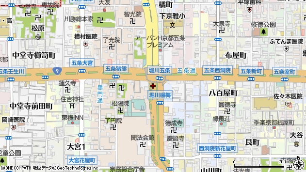〒600-8338 京都府京都市下京区泉水町の地図