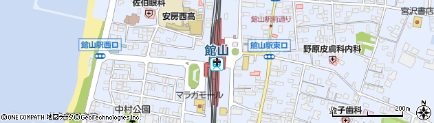 館山駅周辺の地図