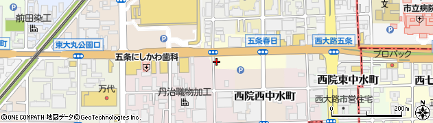 京都府京都市右京区西院南寿町周辺の地図