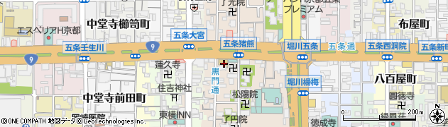 京都府京都市下京区柿本町596周辺の地図