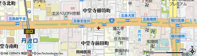 京都府京都市下京区中堂寺前田町32周辺の地図