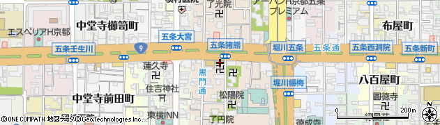 京都府京都市下京区柿本町698周辺の地図