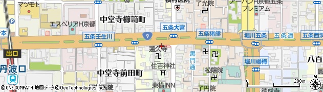 ラーメン横綱 五条店周辺の地図
