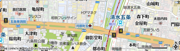 京都府京都市下京区御影堂前町周辺の地図
