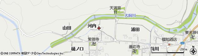京都府亀岡市曽我部町犬飼（河内）周辺の地図