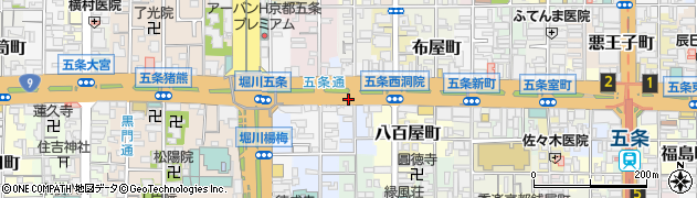 京都府京都市下京区天使突抜三丁目周辺の地図