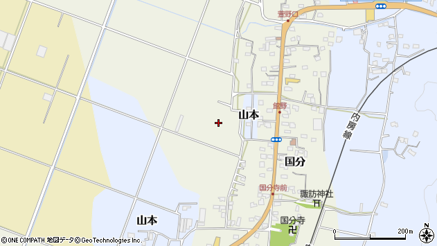 〒294-0018 千葉県館山市国分の地図