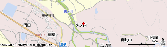 京都府亀岡市篠町王子欠ノ向周辺の地図