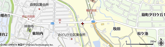 京都府亀岡市篠町篠（向谷）周辺の地図