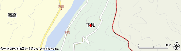 岡山県真庭市下見周辺の地図