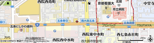 京都府京都市右京区西院南高田町12周辺の地図