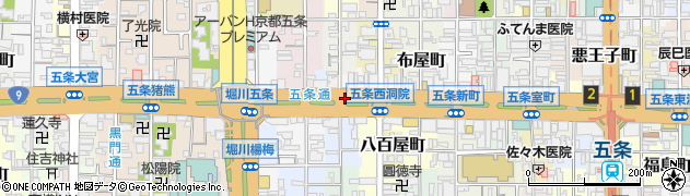 京都府京都市下京区平屋町周辺の地図