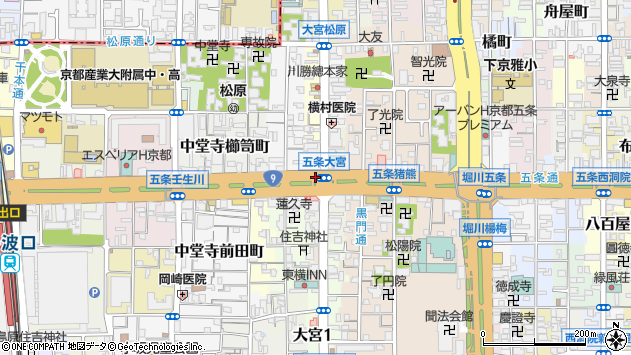 〒600-8373 京都府京都市下京区下五条町の地図