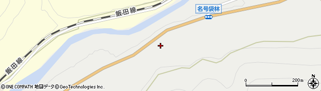 愛知県新城市名号（袋林）周辺の地図