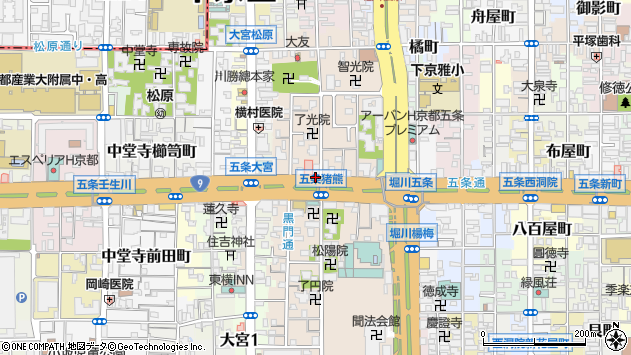 〒600-8357 京都府京都市下京区柿本町の地図