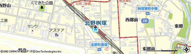 北野桝塚駅周辺の地図