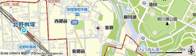 愛知県豊田市桝塚東町東郷周辺の地図