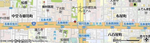 京都府京都市下京区柿本町576周辺の地図
